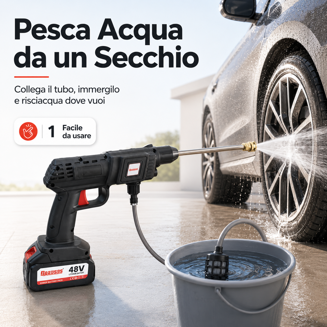 HydroPronto™ – Idropulitrice Portatile a Batteria