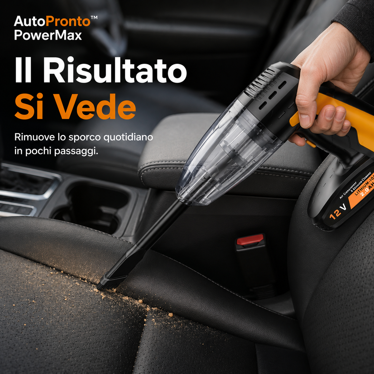 AutoPronto™ PowerMax – Aspirapolvere Auto e Gonfiatore Pneumatici 4 in 1