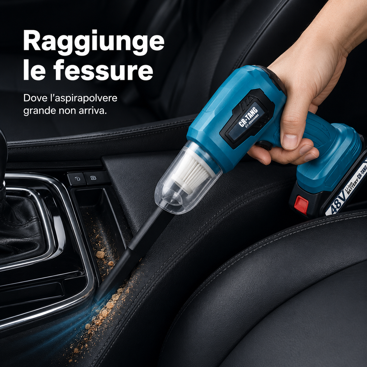 AutoPronto™ AirForce – Aspirapolvere e Soffiatore Portatile per Auto
