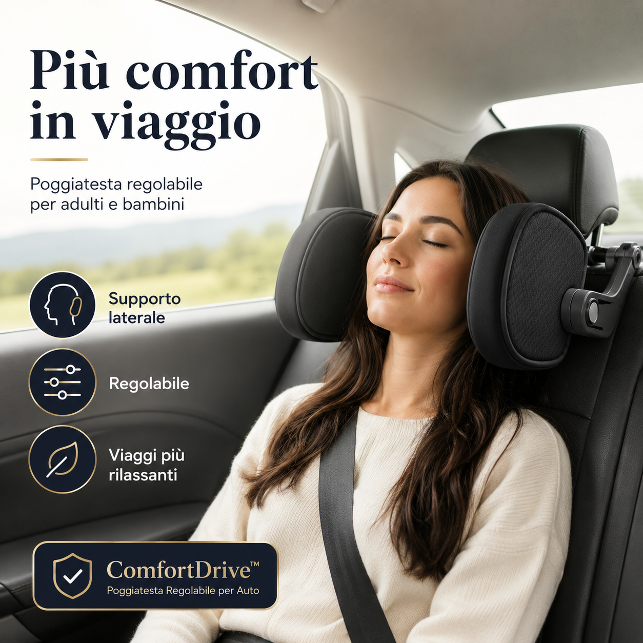 ComfortDrive™ – Poggiatesta Regolabile per Auto